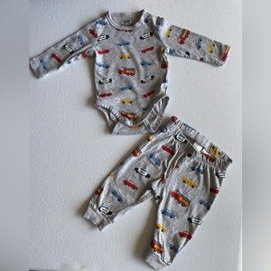 H & M Long Sleeve Onesie and Pant Combo (2-4 Months)